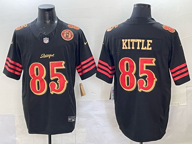 Men Nike San Francisco 49ers #85 Kittle black Limited NFL 2025 Jersey 0015